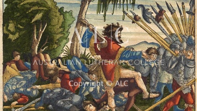 OT142A Judges 15: Samson kills Philistines with a jawbone
